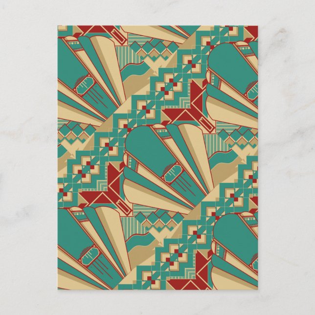 Postal Diseño geométrico Art Deco (Anverso)