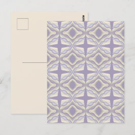 Postal Diseño geométrico Chalk Gray Lavender Octagon Star