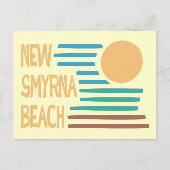 Postal Diseño geométrico de la Florida de la nueva playa (Anverso)
