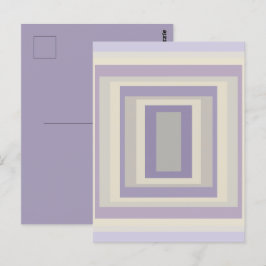 Postal Diseño geométrico de Lavanda Gris en caja