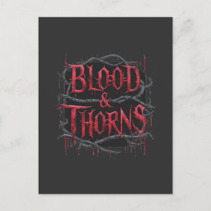 Postal Diseño gótico de sangre y hongos - oscuro y erótic