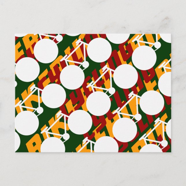 Postal diseño gráfico de bicicleta (Anverso)