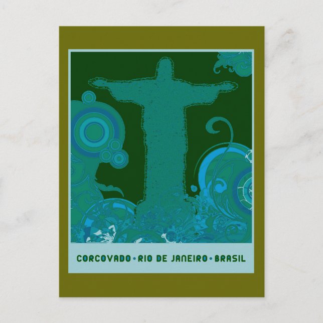 Postal Diseño gráfico de Corcovado (Anverso)