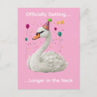 Diseño gráfico de cumpleaños de cisne gracioso div