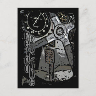 Postal Diseño gráfico de detalles de temporizador de Carr