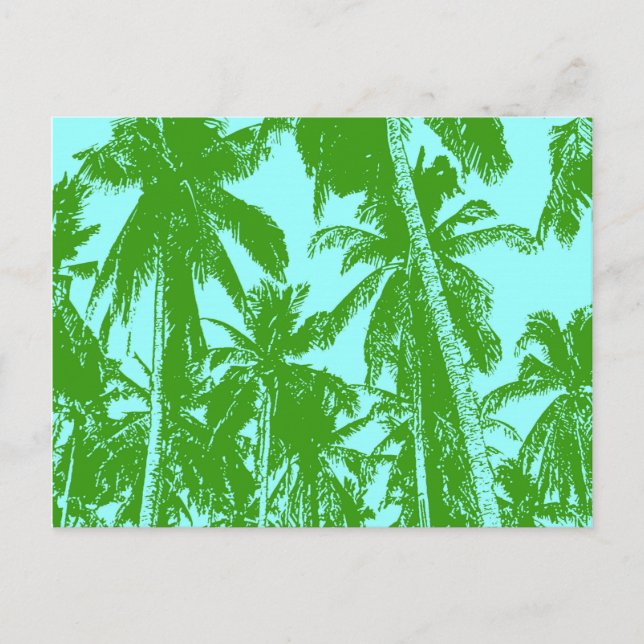 Postal Diseño Gráfico de Palmeras (Anverso)