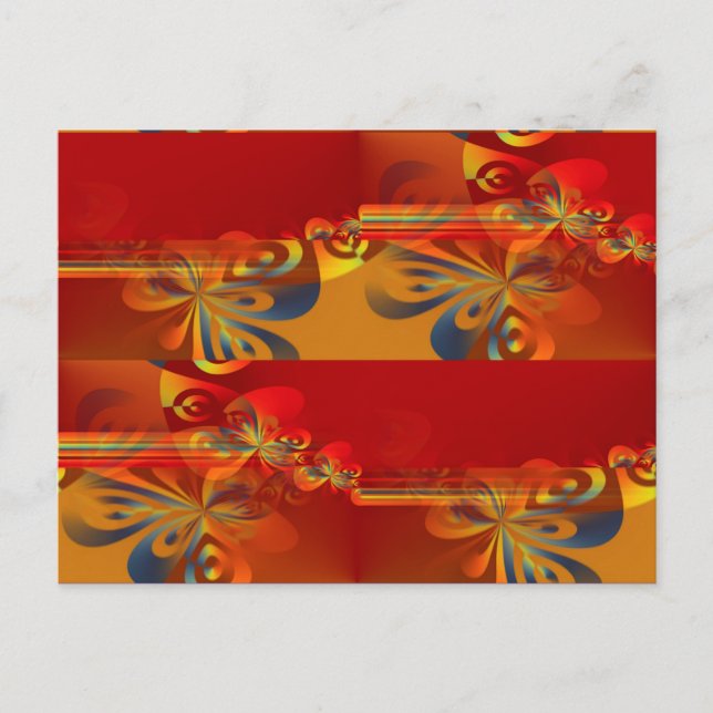 Postal Diseño gráfico impecable - naranja rojo I (Anverso)