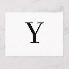 Postal Diseño Inicial Minimalista de Letra Moderna