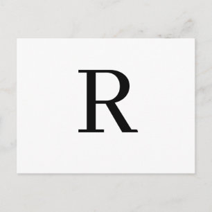 Postal Diseño Inicial Minimalista de Letra Moderna