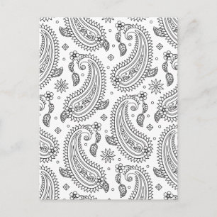 Postal Diseño inspirado de Paisley