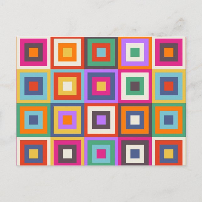 Postal Diseño inspirado en Matisse de Mid Century Checker (Anverso)