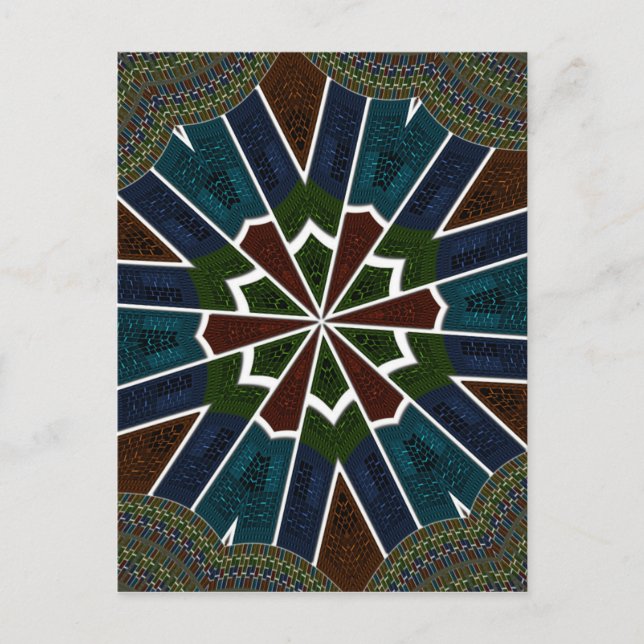 Postal Diseño inspirado en sari con detalles intrincados (Anverso)