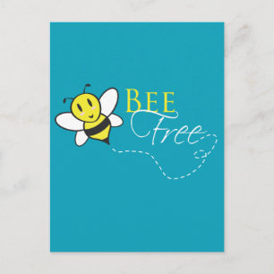 Postal Diseño Inspirador libre de Bee
