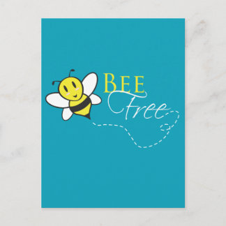 Postal Diseño Inspirador libre de Bee