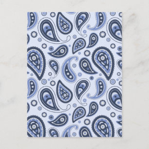 Postal Diseño Intrincado de Estampado Floral Paisley