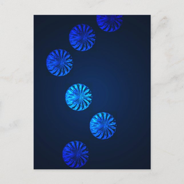 Postal Diseño Irlandés Cristal Azul (Anverso)