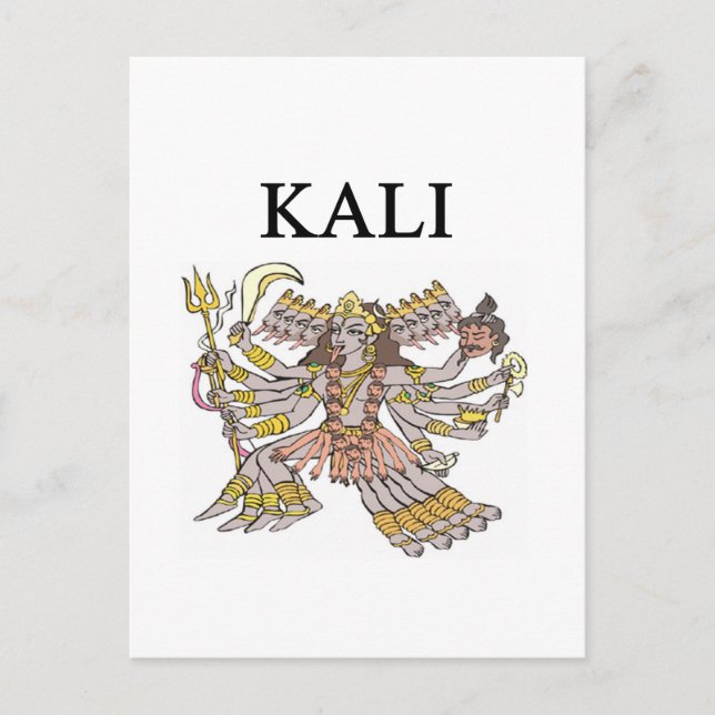 Postal Diseño kali de HINDU (Anverso)