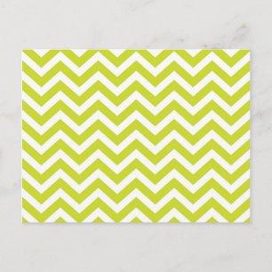 Postal Diseño Lime y White Chevron