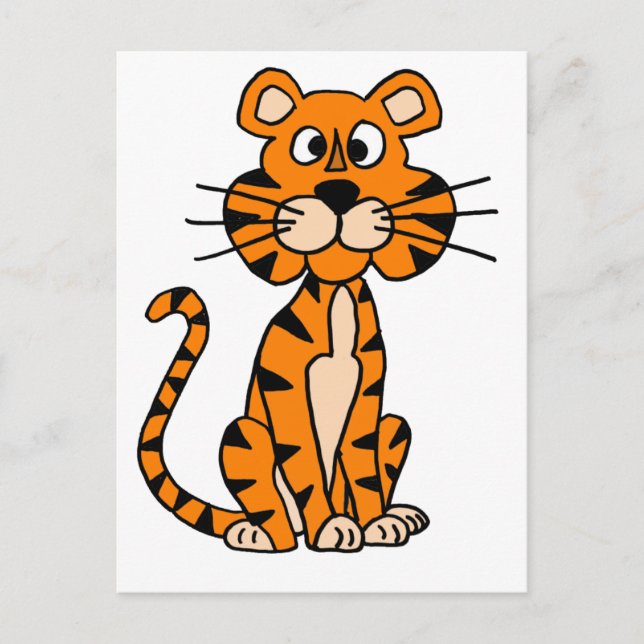 Postal Diseño maravilloso del tigre Personalizado (Anverso)