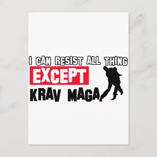 Postal diseño marcial de krav maga (Anverso)