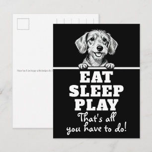 Postal Diseño minimalista de mascotas lindas - Perro 1