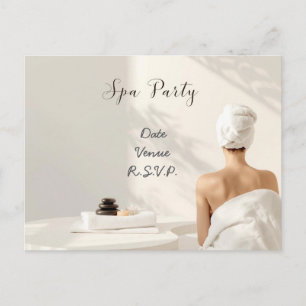 Postal Diseño Mínimo de Fiesta de Spa