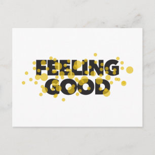 Postal Diseño moderno, juguetón y alegre de Feeling Good