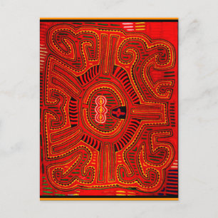 Postal Diseño Mola por indios de San Blas
