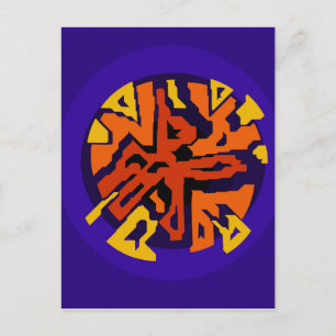 Postal Diseño naranja por Moma