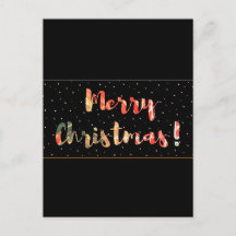 Diseño Navideño Alegre Negro y Dorado