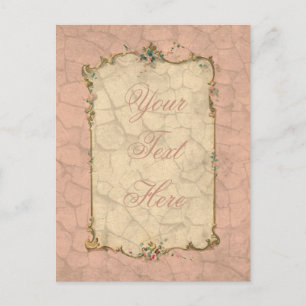 Postal Diseño nupcial rosado dulce