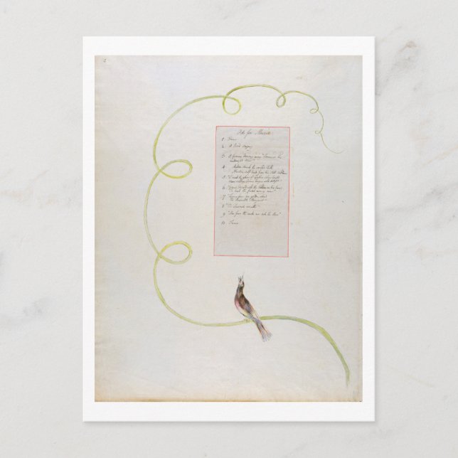 Postal Diseño 'Ode for Music' 94 de 'Los poemas de Thoma' (Anverso)