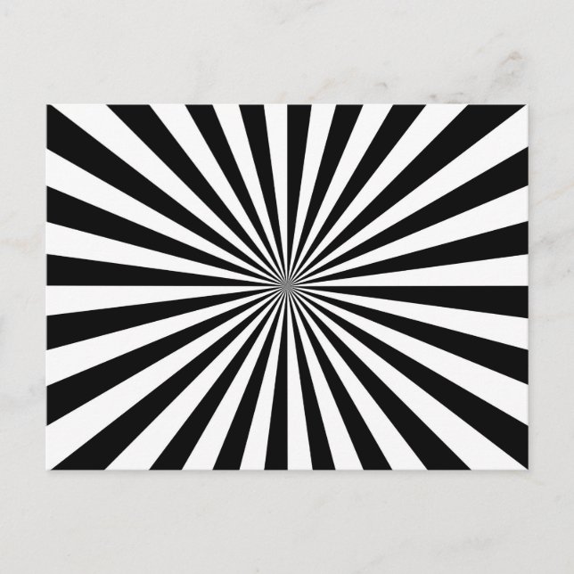 Postal Diseño óptico de la rueda giratoria Sun Burst (Anverso)