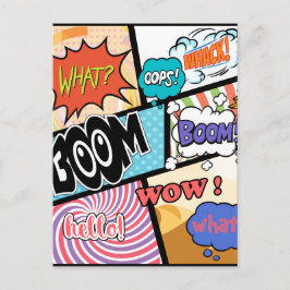 Postal Diseño original de historietas