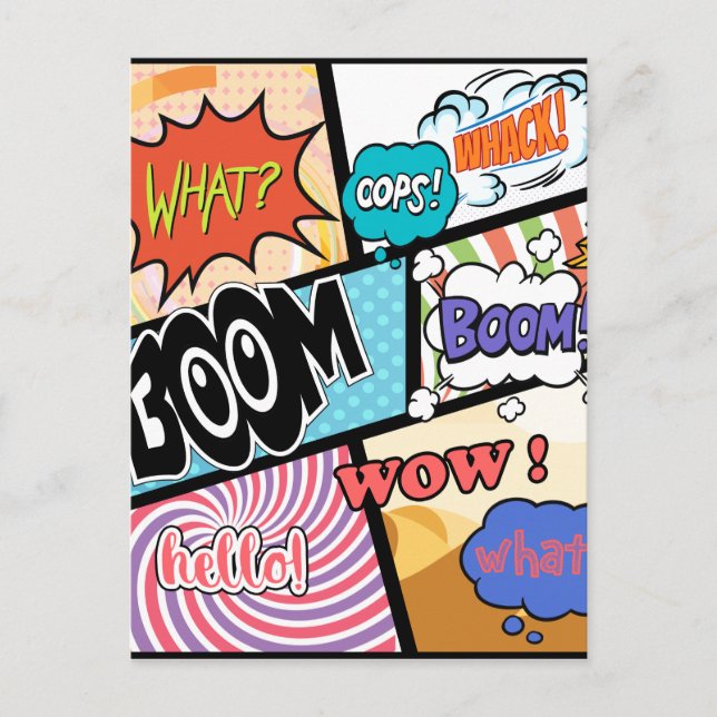 Postal Diseño original de historietas (Anverso)