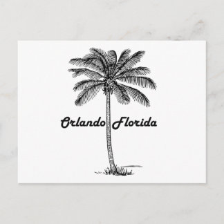 Postal Diseño Orlando y Palm en blanco y negro