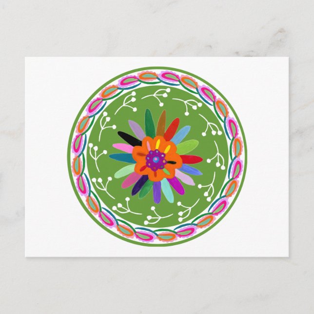 Postal Diseño otomí moderno (Anverso)