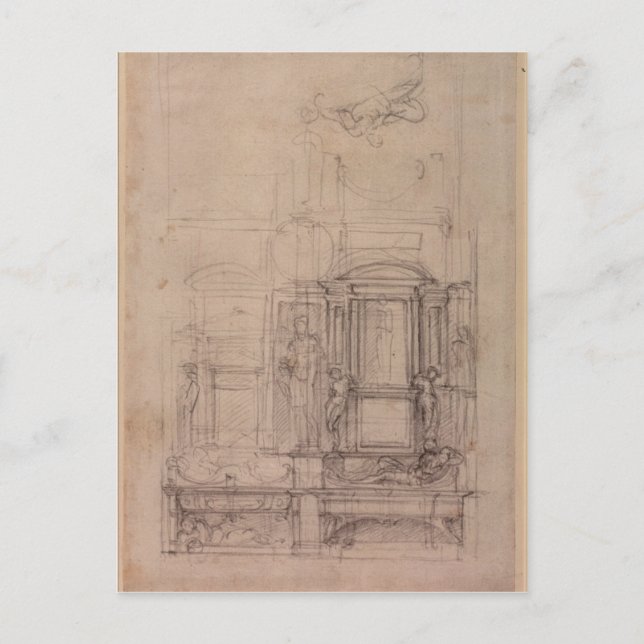 Postal Diseño para la Capilla Medici (Anverso)