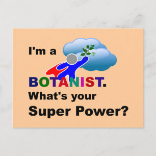 Postal Diseño personalizado de Botanist Superhero