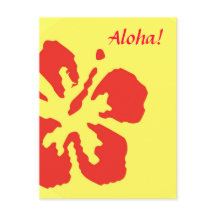 Diseño personalizado de flores rojas hibiscus