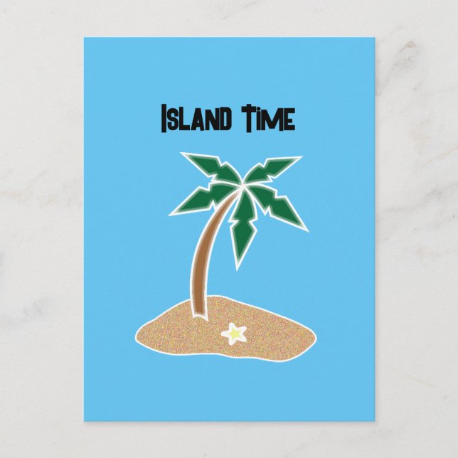 Postal Diseño Personalizado Getaway de la Isla del Árbol  (Anverso)