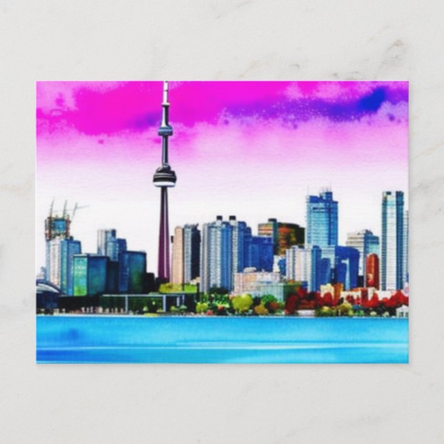 Postal Diseño pintado de la línea aérea de Toronto en pos (Anverso)