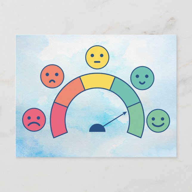 Postal Diseño poscarta emocional de "Mood Meter" (Anverso)