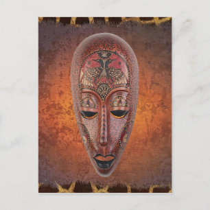 Postal Diseño postarjeta africano para todas las ocasione