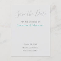 Diseño profesional de boda moderno para guardar la