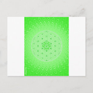 Postal Diseño psicodélico sagrado del corazón de Chakra