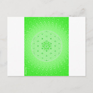 Postal Diseño psicodélico sagrado del corazón de Chakra