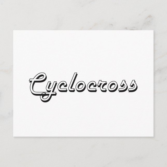 Postal Diseño Retro Clásico de Cyclocross (Anverso)