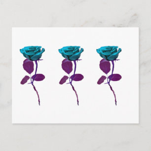Postal Diseño Rosa azul - Arte moderno