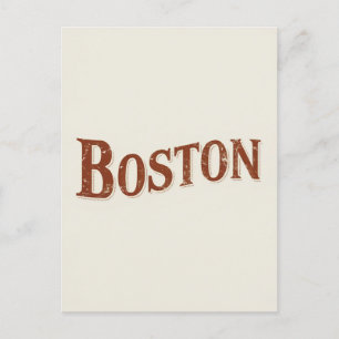 Postal Diseño rústico de Boston